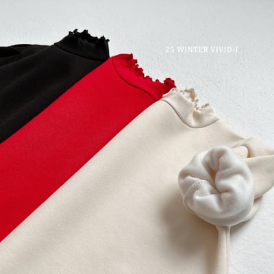 vivid89｜(78cm-125cm) 捲邊公主袖洋裝4