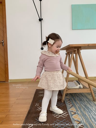 JE590｜(73cm-100cm) 碎花翻領兩件式上衣包屁裙11