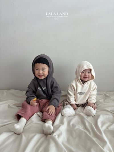 lala land39｜(60cm-83cm) 2色簡約英字連帽休閒上衣9