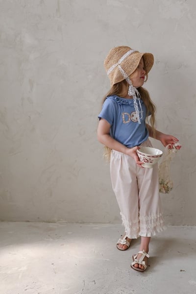 FLO36｜(75-140) 蕾絲花邊層次長褲14