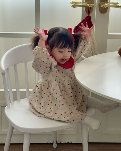 Cieldemaman18｜(3M~15M)  愛心翻領連身裙6