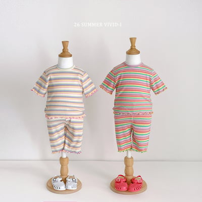 vivid83｜(78cm-125cm) 3款彩虹條紋羅紋緊身褲4