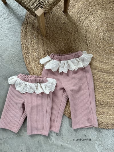 Bloom.b38｜(0m-24m/85cm-125cm) 蕾絲裙擺刷絨長褲4