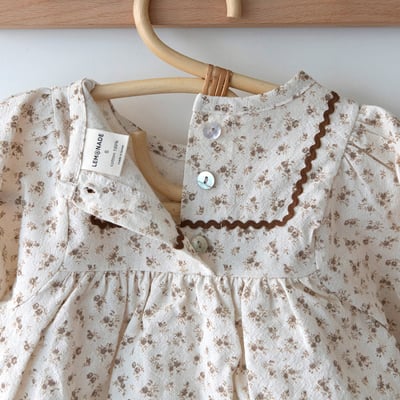 LEMONADE31｜(55cm-85cm) 2色碎花荷葉縮口袖包屁衣含帽子20