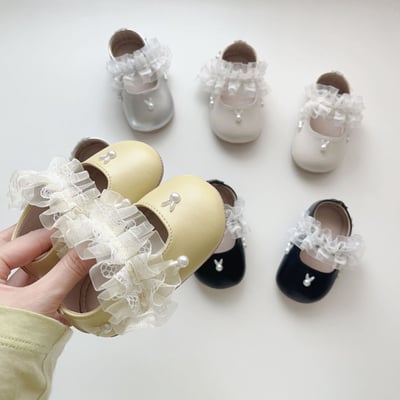 兔子珍珠蕾絲學步鞋19