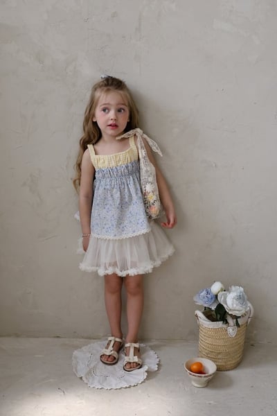 FLO30｜(75-140) 田園碎花無袖上衣13