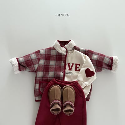 Bonito38｜(75cm-125cm) 愛心布印花休閒上衣10