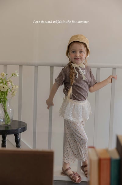 M-KIDS46｜(65-115cm) 蕾絲綁帶草帽5