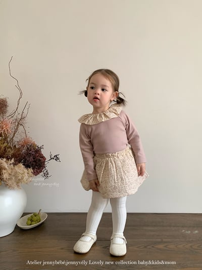 JE590｜(73cm-100cm) 碎花翻領兩件式上衣包屁裙17