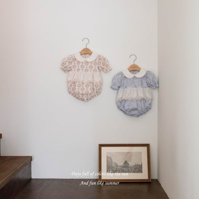 M-KIDS38｜(65-80cm) 歐式碎花滾邊包屁衣17