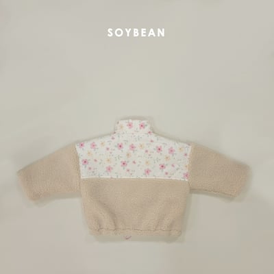 Soybean38｜(75cm-118cm) 碎花刷毛拉鍊外套11