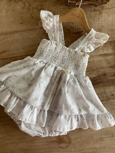 Anne Shirley01｜(3m-22m) 2色荷葉碎花洋裝包屁衣14