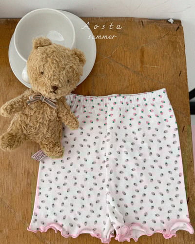 AOSTA15｜(6m-5y) 3款繽紛木耳邊短棉褲10
