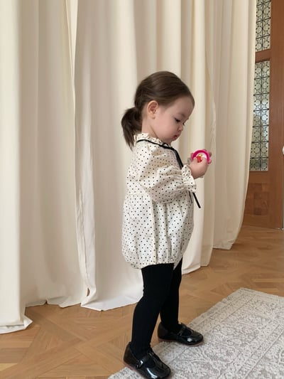 JE600｜(66cm-90cm) 波點緞帶包屁衣4