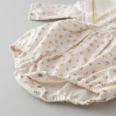 LEMONADE37｜(55cm-85cm) 2色玫瑰碎花翻領包屁衣含帽子19