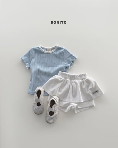 Bonito40｜(75cm-125cm) 2色素色小標短褲裙7