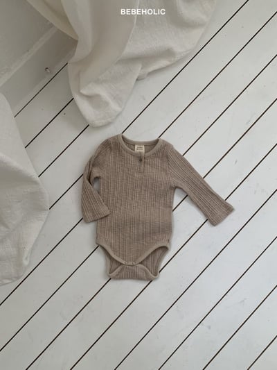 Bebe holic30｜(3m-18m) 鈕扣坑條包屁衣20