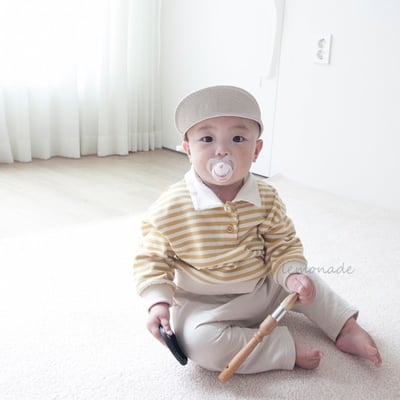 LEMONADE50｜(55cm-85cm) 2色有領條紋上衣19