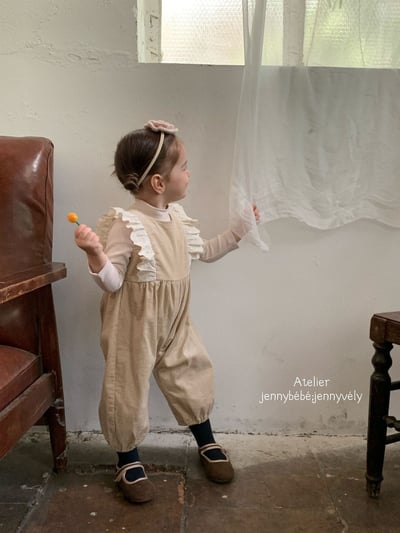 JE591｜(73-100cm) 蕾絲花邊連身褲/素面高領上衣16