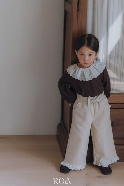 ROA28｜(80cm-120cm) 2色甜美蕾絲翻領上衣17