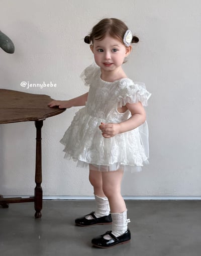 JE706｜(66-120cm) 玫瑰薄紗緞帶包屁衣/洋裝16