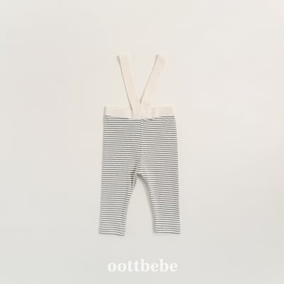 Oottbebe81｜(0m-12m) 條紋緊身吊帶褲8