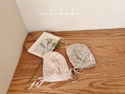 Valubebe15｜(65-80) 碎花綁帶帽11