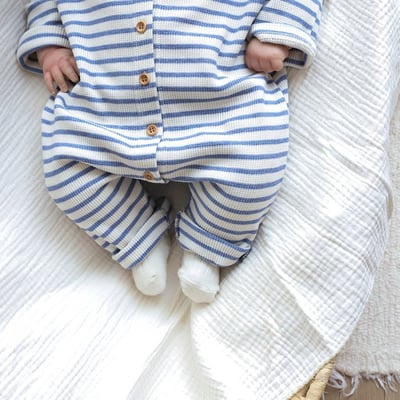 LEMONADE06｜(55cm-85cm) 2色小熊條紋包屁連身衣含帽子18