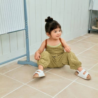 1st blue15｜(~93-118cm) 壓紋寬鬆縮口褲5