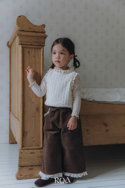 ROA27｜(80cm-120cm) 2色蝴蝶結直筒長褲10