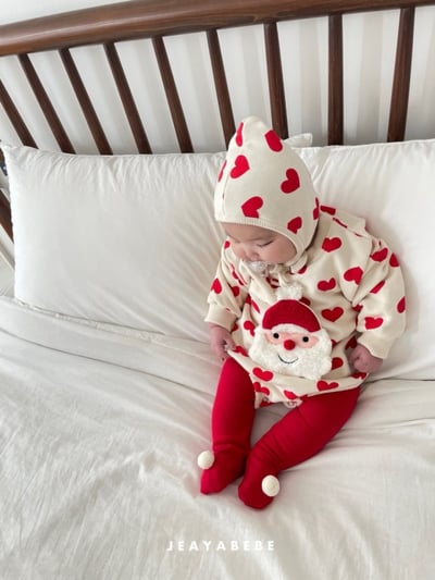JEAYA05｜(3m-12m) 2色聖誕系列包屁衣含帽子13