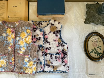 OREN16｜(85-120cm) 花卉刷毛背心11