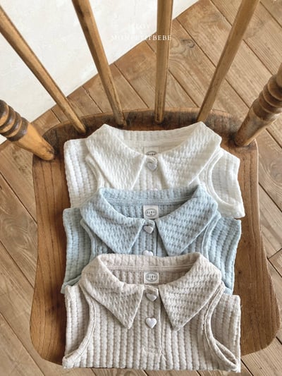Mon petit21｜(73-118cm) 有領愛心鈕扣背心11