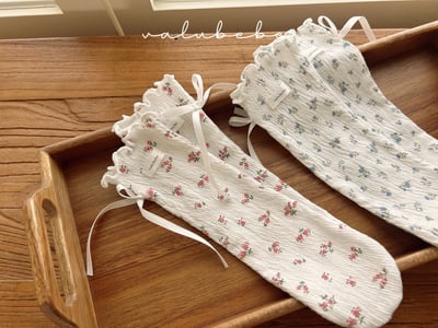 Valubebe 88｜(Free) 花卉絲帶襪5