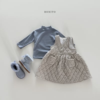 Bonito32｜(75cm-125cm) 素面高領上衣10