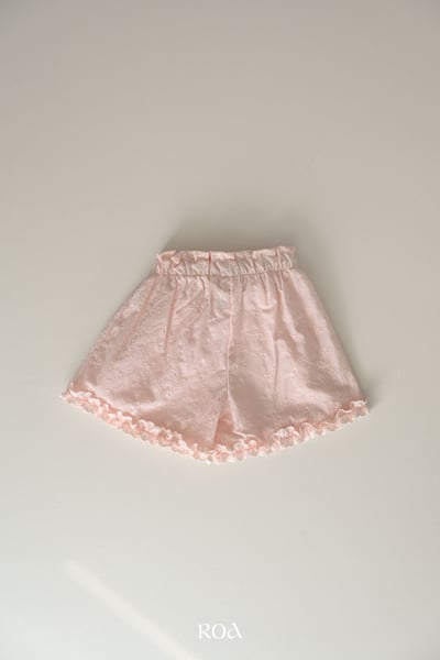 ROA30｜(6m-18m) 2色花邊緞帶短褲10