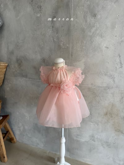 Marron05｜(3m-18m 1y-6y) 玫瑰花公主包屁衣/洋裝14