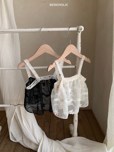 Bebe holic51｜(Free) 蝴蝶結蕾絲背心4