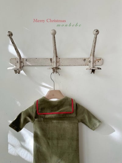 MONBEBE38｜(0m-6m) 水手領連身排扣衣6