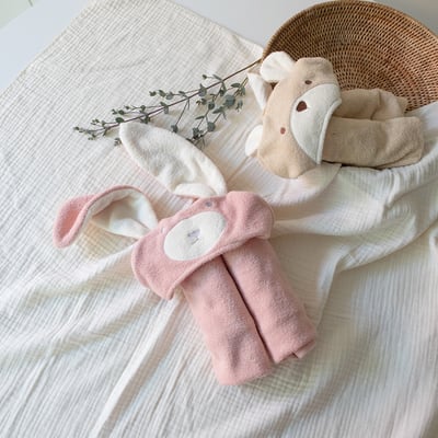 LEMONADE32｜(free) 2色小兔小熊連帽浴巾19