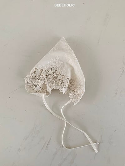 Bebe holic62｜(Free) 蕾絲花邊綁帶帽6