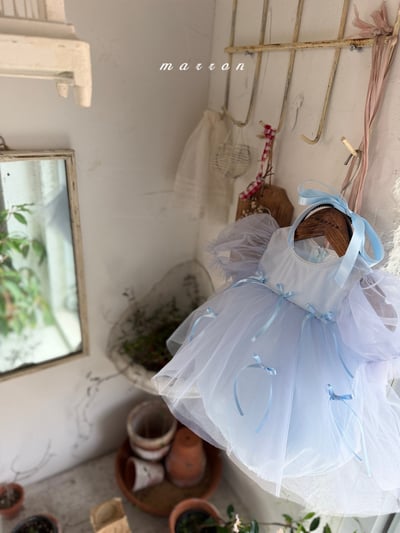 Marron08｜(3m-18m 1y-6y) 蝴蝶結紗裙裝12