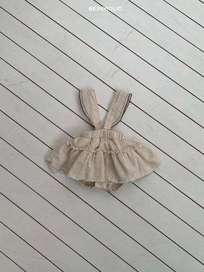 Bebe holic47｜(3m-18m) 層次吊帶滾邊包屁褲裙15