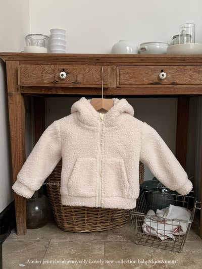 JE 655｜(80-110cm)  兔耳羊羔毛外套4