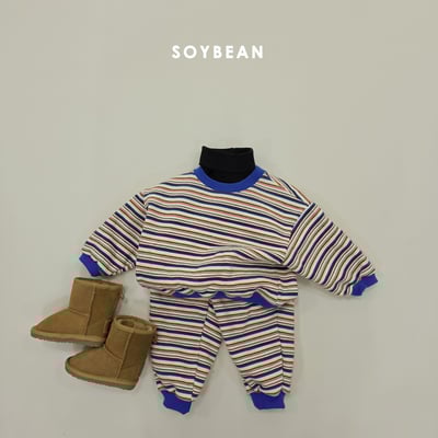 Soybean64｜(75cm-118cm) 條紋撞色休閒套裝5