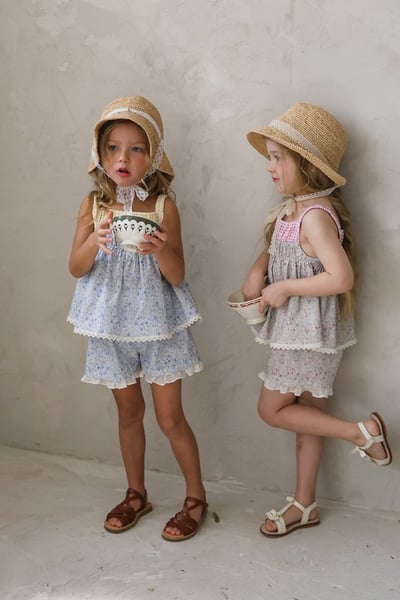 FLO30｜(75-140) 田園碎花無袖上衣4