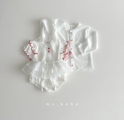 my_bebe13｜(58-72cm) 荷葉層次邊包屁衣9