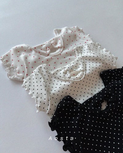 AOSTA55｜(6m-5y) 3款緞帶木耳邊上衣3
