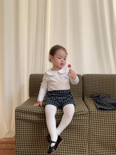 JE633｜(80cm-110cm) 法式格紋套裝/經典圓領上衣12