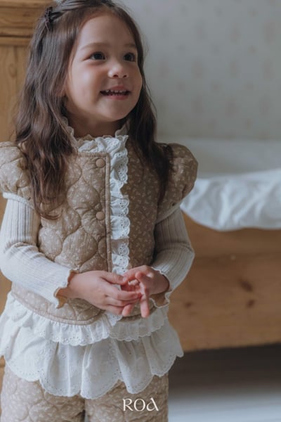 ROA08｜(80cm-120cm) 2色菱格蕾絲邊鋪棉褲14